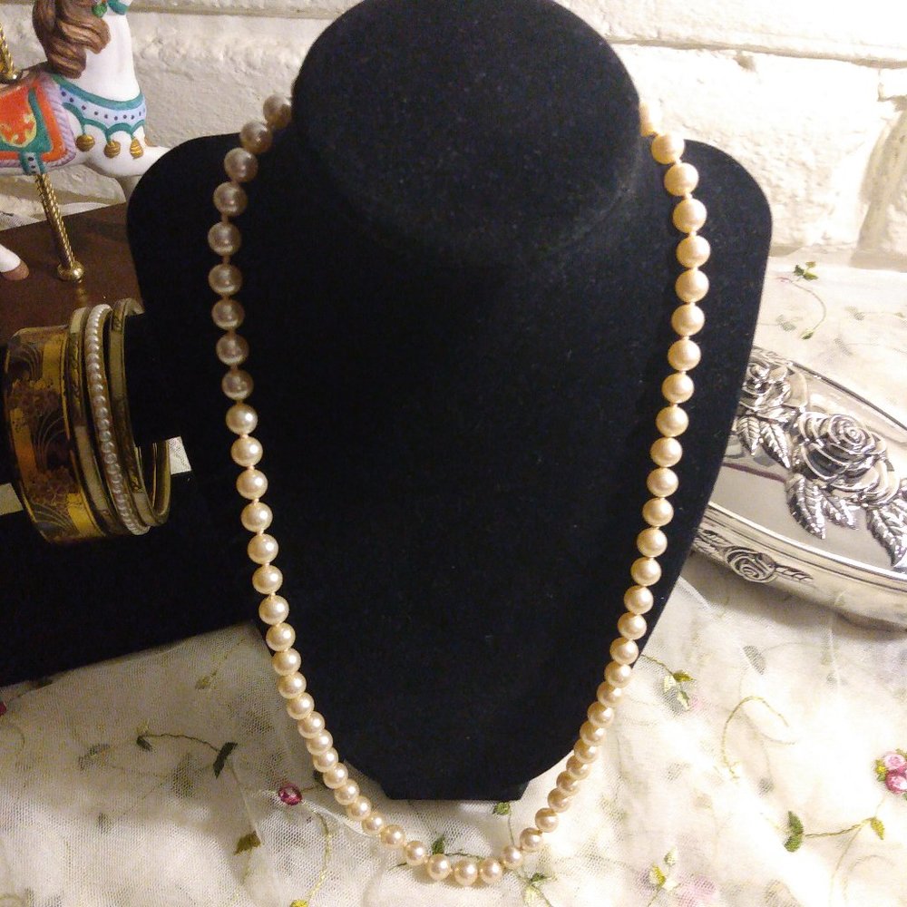 Soft Pink Faux Pearls